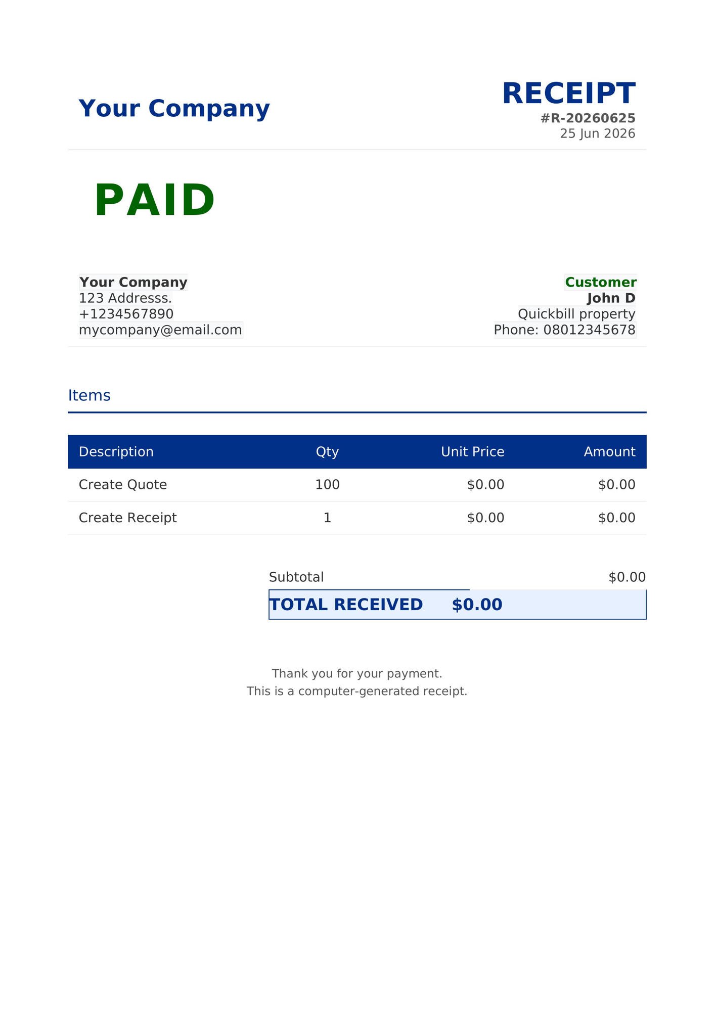 Digital receipt vs paper receipt for tradespeople
